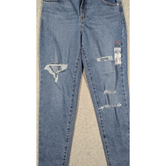 Levis SilverTab Women Jeans 25x26.5 High Waist Mom Jeans Tapered Relax Stretch - Picture 3 of 15